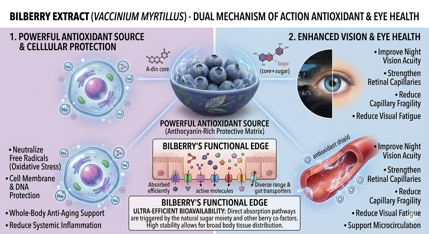 bilberry extract anthocyanidins 25%uv/anthocyanins 36%hplc natural anti oxidant/eye protection vaccinium myrtillus extract